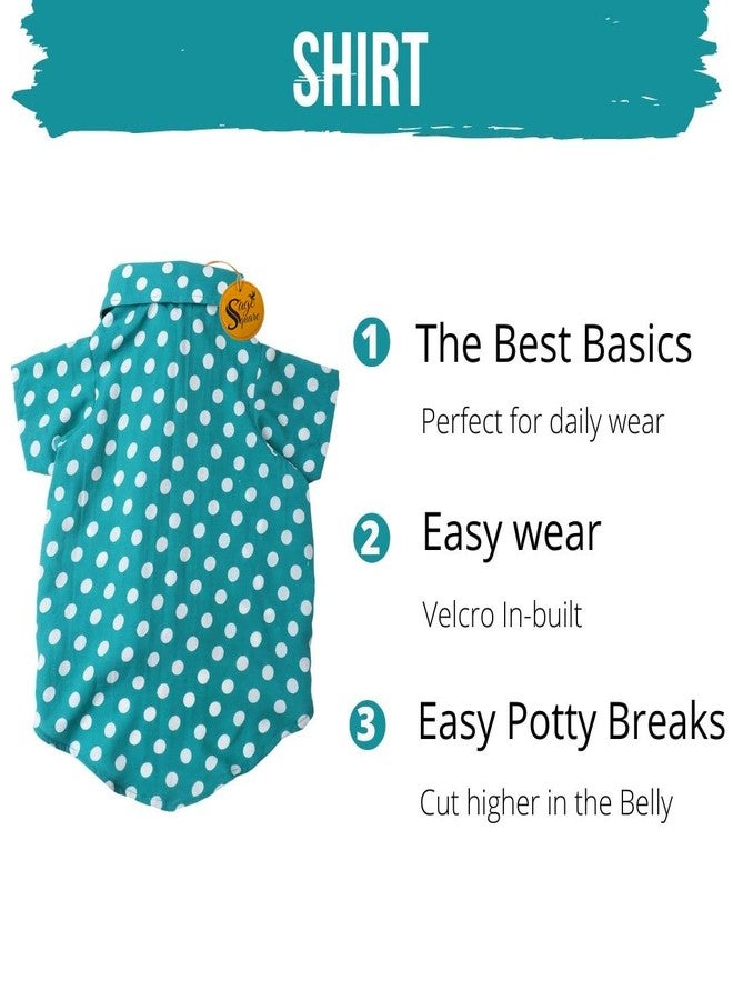 Sage Square Crazy Printed Dog Shirt, Trending Dog Shirt, Ultra Soft & Light Weight, Comfortable & Breathable Dog Apparel, Trendy Outfit (XLarge - 26 inch) (Polka Sky Blue) - Image 5